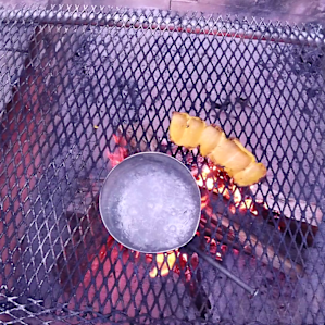 Fire roasted dinner for one.
