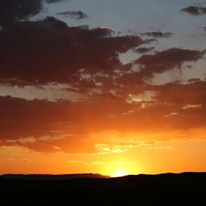 Sunset from camp.
