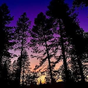 Sunset in our camp spot