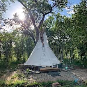 Our family of 4 slept comfortably in the tipi and the location was perfect.