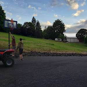 Our site at the back of the field