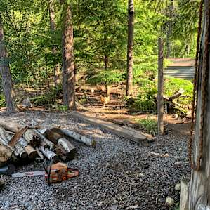 Shop where firewood is chopped