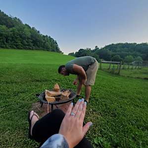 We got engaged during our stay and this picture also shows how beautiful the views of their property are.