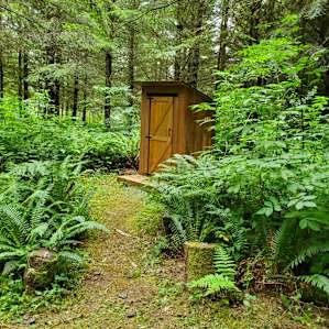Clean and well maintained outhouse facilities.
