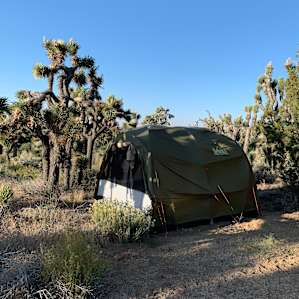Our secluded site and giant tent