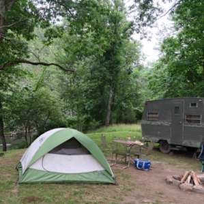 setting up camp