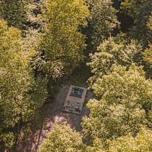 Tucked in the woods!