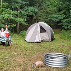This was our wonderful campsite at Victoria’s place