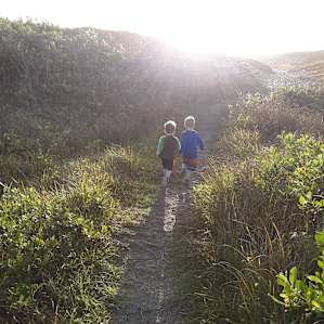 Walking to the dunes