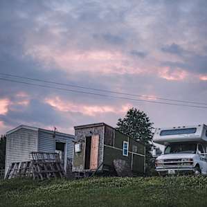 The RV site is right in the driveway, and we got to enjoy a wonderful sunset