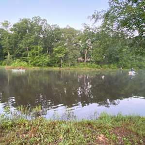 Enjoying the paddle boats provided.