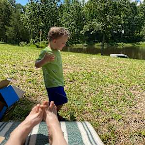 Our two year old having a blast!