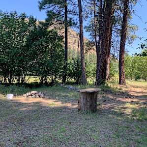 Camp table and fire pit