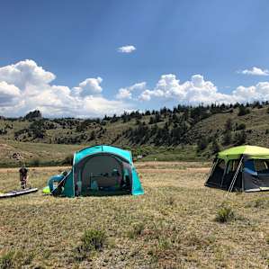 Wide open space to pitch your tents - we brought a woodland shelter since there isn’t much shade, which worked out great