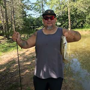 One of four bass caught on Saturday!