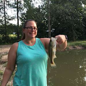 One of four bass caught on Saturday!