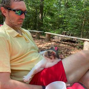 Campsite kitten! Super loving!