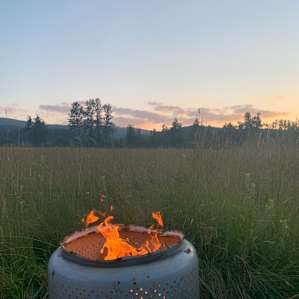 Camp by the pond