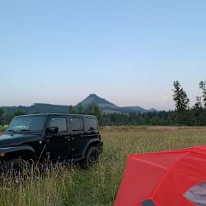 Camp by the pond