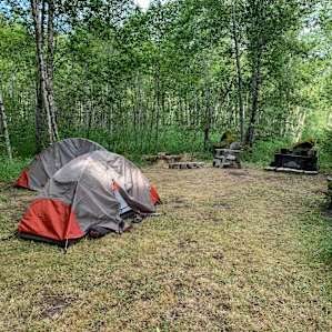 Wilderness Path creek camp