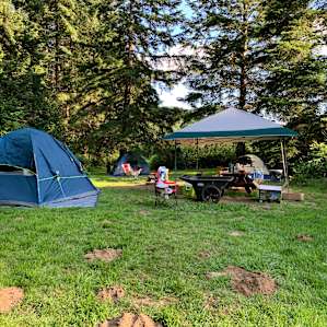 Camping space by the river