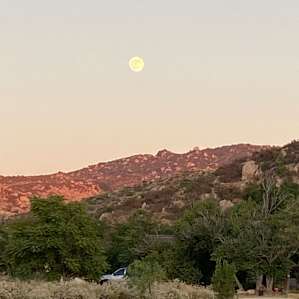 Moon making its way up