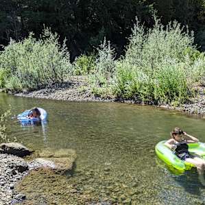 water level at mid thigh in early July