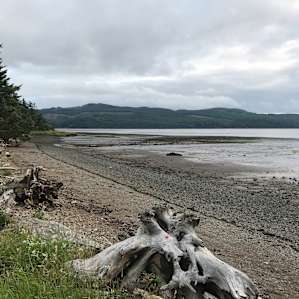 The bay is a two block walk away.