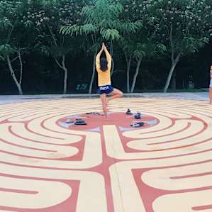 The common area of the Heart Center is a great place to do some morning yoga