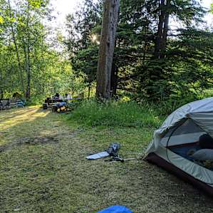 Wilderness Path creek camp