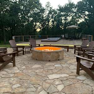 Beautiful fire pit under the stars!