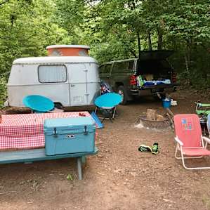 This is our campsite. Unfortunately I didn't take a picture of the beautiful view.
