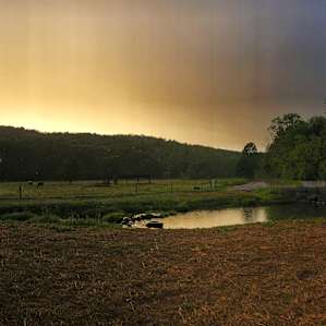 This photo is of our campsite, the swimming hole, the horses, and the property as a whole. It honestly speaks for itself imho.