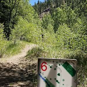One of the holes at the disc golf course- Mallette Canyon Park, Red River