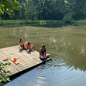 Swimming in the pond