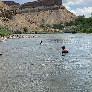 Cooling off in the Colorado River!