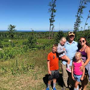 View from Marielena’s flower farm overlooking Lake Superior