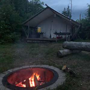 Watching the storms roll in by the fire
