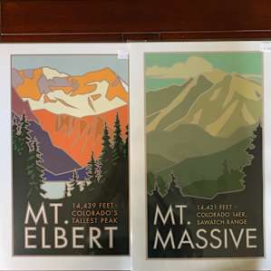 Art work from town (Delaware Hotel) museum and gallery