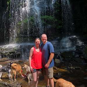 Waterfalls at Neversink Gorge after getting caught in a rain storm. We didn’t mind. It cooled us down!