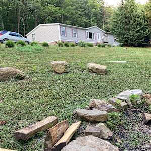 View of the host house from the fire pit