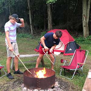 Great fire pit with lots of wood available.