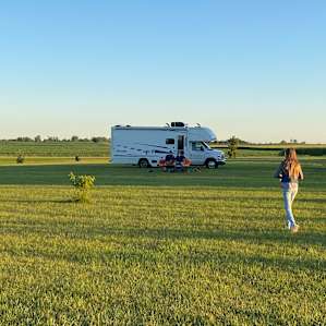 Full hookup RV site by the lake