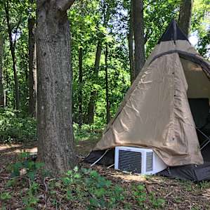 Air conditioned tent!