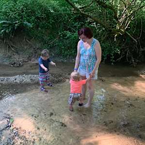Playing in the creek