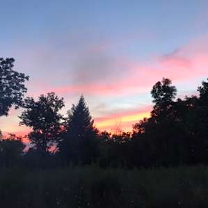 Beautiful sunsets on the hill