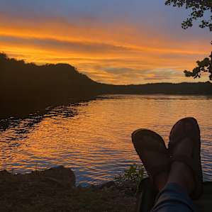 Sunset by the dock