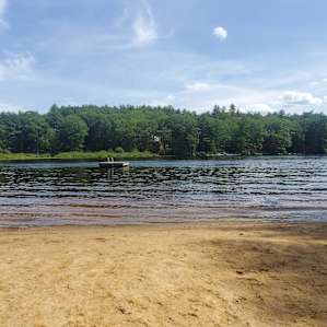 Empty beach on a beautiful Saturday summer afternoon. The water was refreshing on a hot day!
