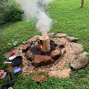 Cutest campfire set up