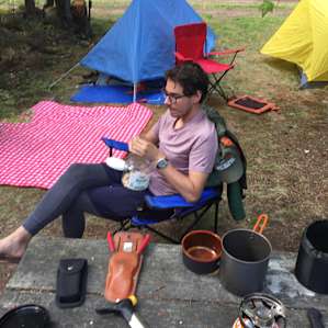 At the camp site (site 4)